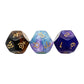 3Pcs Astrology Dice D8 D12 Tarot Dice Polyhedral Pearl Pattern Dice for Divination Astrology Tarot Cards Accessory