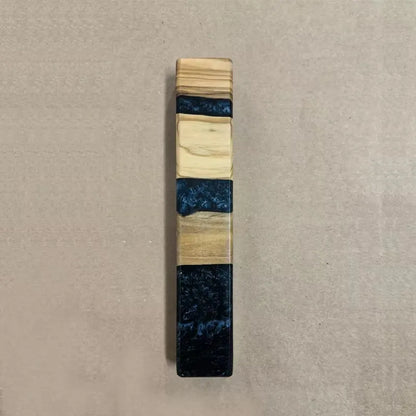 Mezuzah Case for Door, Handcrafted Resin and Olive Wood mezzuzah case,Wood Mezuzah Case for Mezuzah Scroll, Mezuzah Cases,