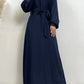 Hot Selle Simple Style Moroccan Dresses Kaftan Turkey Solid Color Gulf Abayas Islamic Women Long Dress Muslim Saudi Robe Ramadan