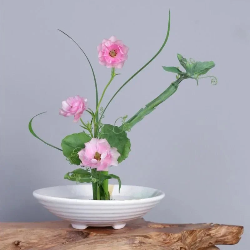 Japanese Ceramic Frog Vase Bouquet Ikebana Flower Arrangement Bowl Device Ikebana Centerpieces Tea Table Decoration