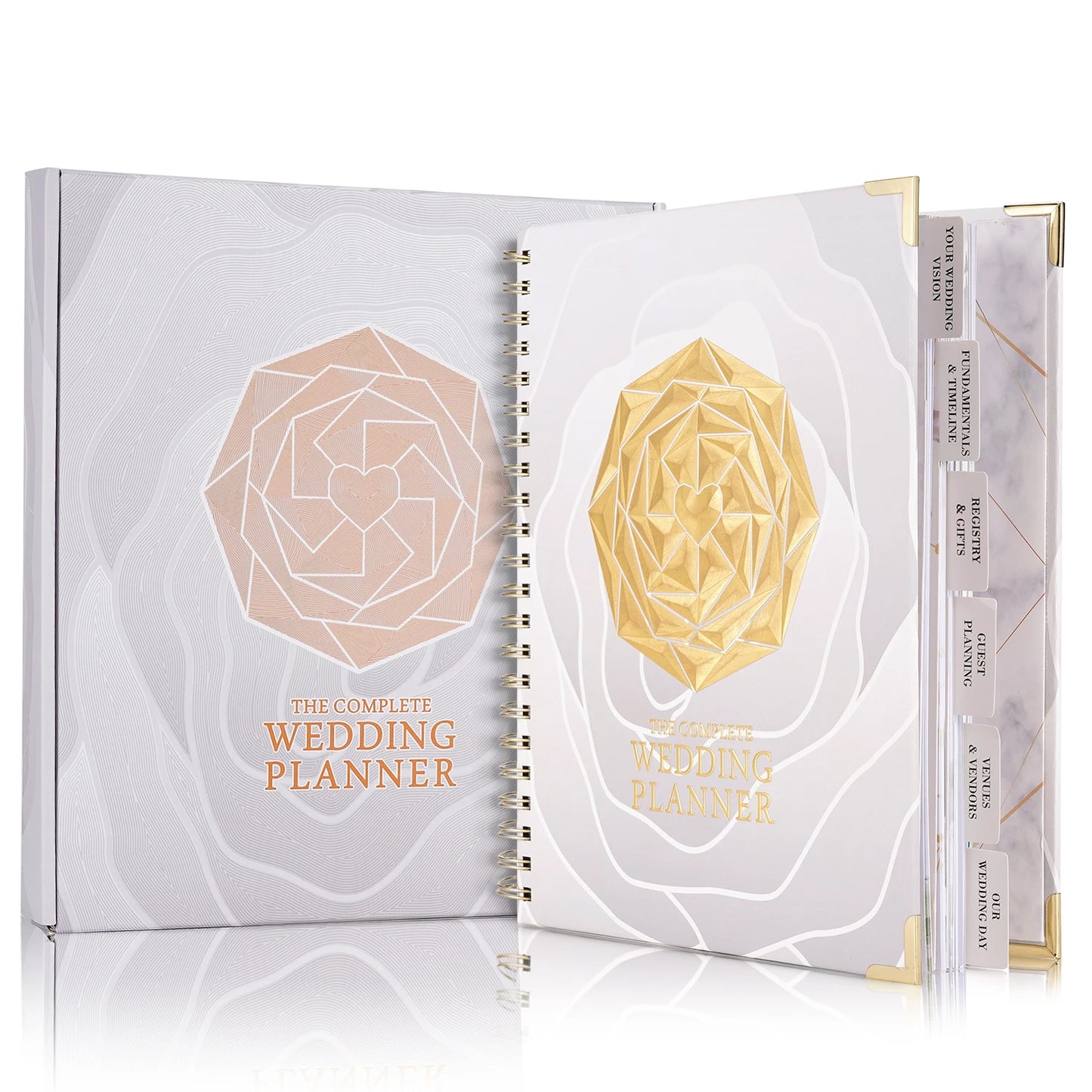 188pages Wedding Plan Book Hardcover Wedding Planner Notebook Bridal Organizer Coil Flip Book Calendar Diary Love Witness Gift