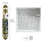Hand Painted Door Mezuzah Ornament with Screw Zinc Alloy Jewish Mezuzah Case Cover Delicate Embellished Door Wall Hanukkah Decor
