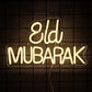 Eid Mubarak Led Neon Sign, Warm White Letter Icon, Suitable For Home And Bedroom Decor, Usb Powered, Ramadan Party Gifts.