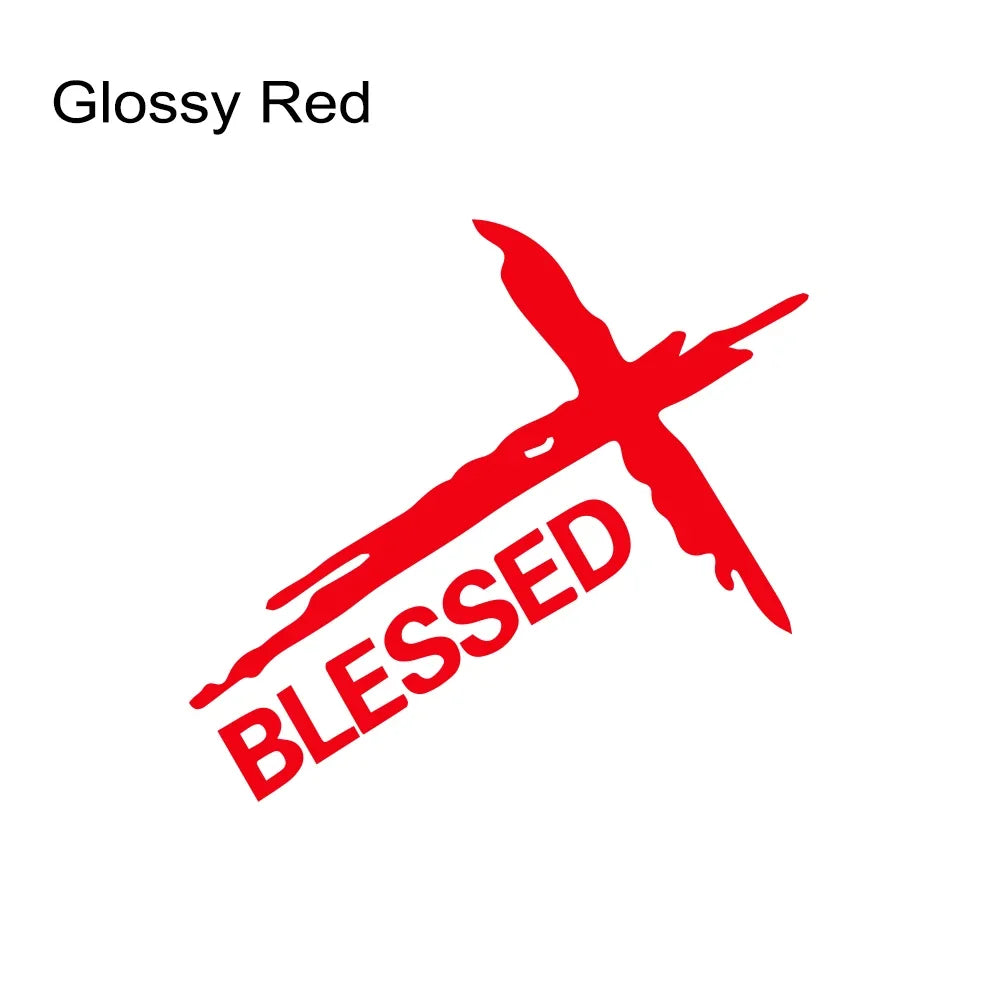 Car Sticker Creative Jesus Blessed Graphics Decor Decal Auto Tuning Accessories for Van RV Motorhome Caravan Cargo Minibus MPV