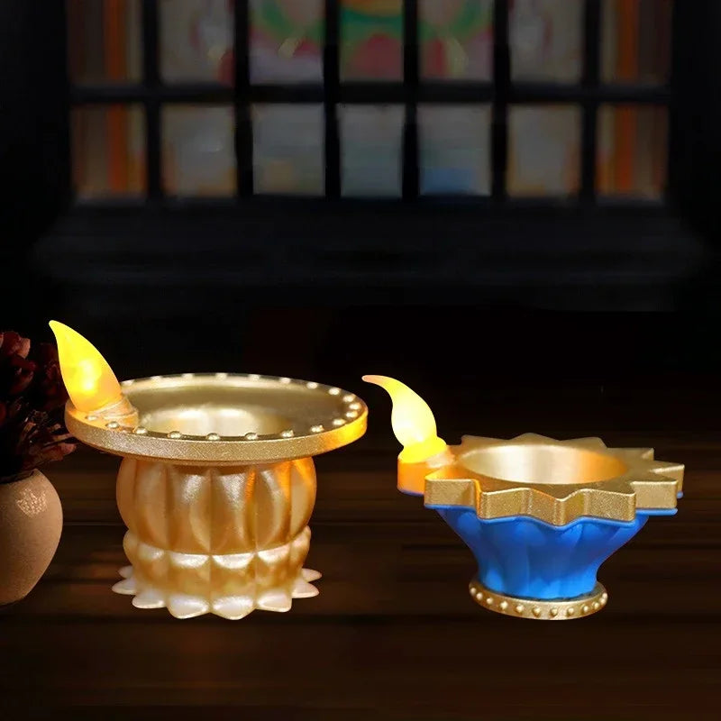 12pcs Electric Water Sensor Candle Flicker Floating Tea Light India oil lamp Led lignt Diwali Festival Decoration Fake candle