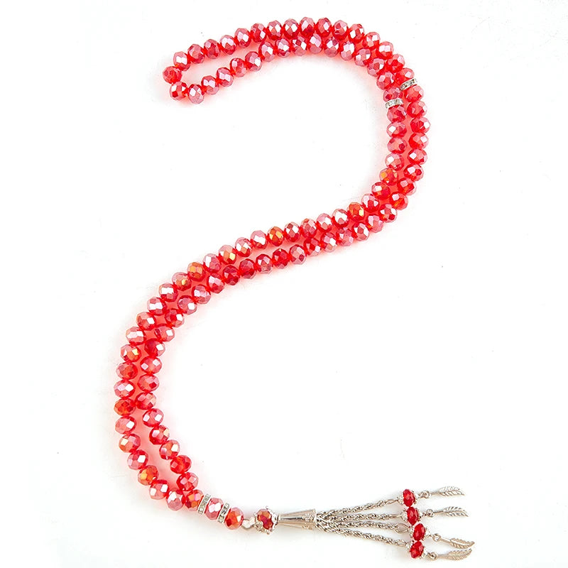 8mm 99 Beads Crystal Prayer Beads Crystal Bracelets Tasbih Tasbeeh Misbaha Bracelet Islamic Muslim DIY Bracelet Jewelry