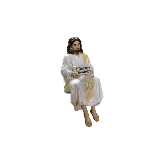 Christ Statues - "I Am with You Always" Jesus Desktop Ornaments, Easter Decorations, Serene Desk Companion Statue Decorations