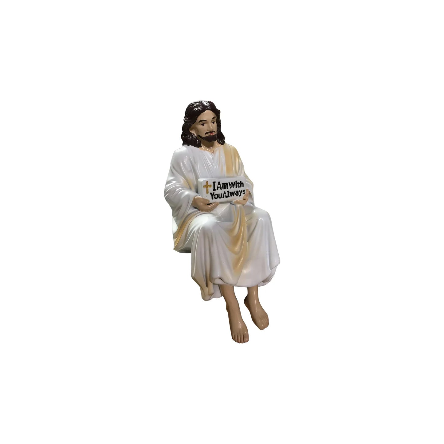 Christ Statues - "I Am with You Always" Jesus Desktop Ornaments, Easter Decorations, Serene Desk Companion Statue Decorations