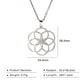 Flower of Life Sacred Geometry Necklace Stainless Steel Mandala Neck Chain Women Men Vintage Universal Spiritual Jewelry