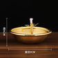 Golden Oil Lamp For Buddha With Glass Windproof Cover,Metal Buddhist Lantern Burner,Religious Candlestick Item