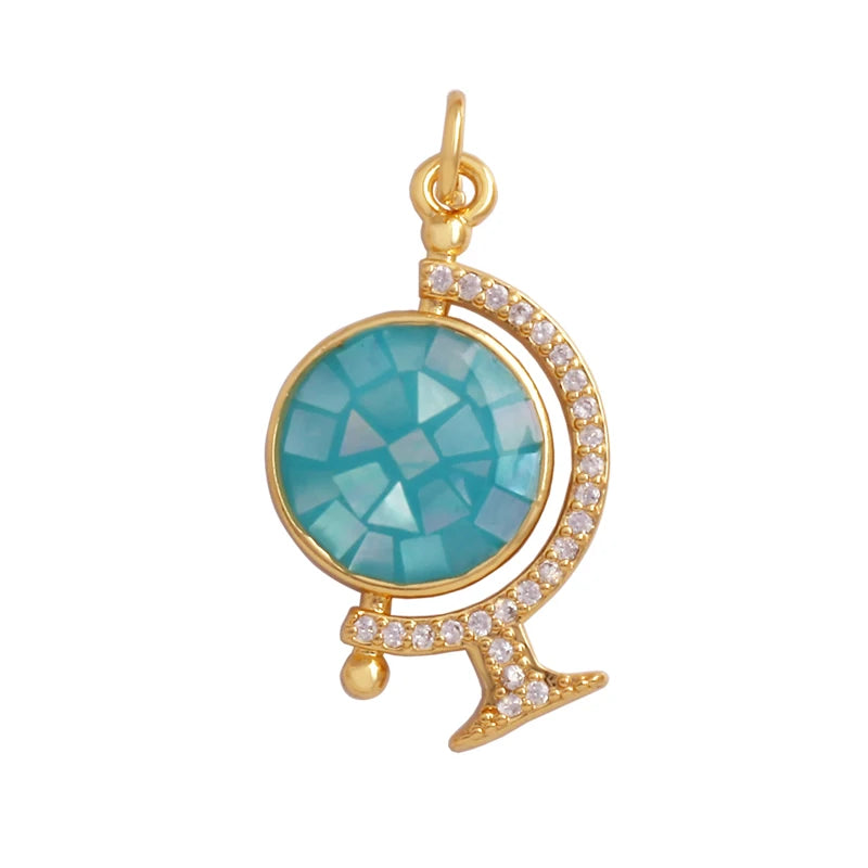 Trendy Shining Moon Star Sun Tellurion Celestial Compass Charm Pendant Gold Colour, Jewelry Necklace Bracelet Making Supply S39