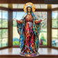 2D Sacred Acrylic Sun Catcher Virgin Mary Hanging Decoration Religious Christmas Ornament Light Collector for Living Room Church