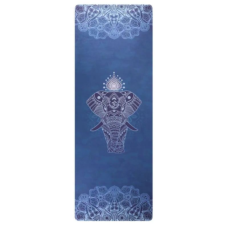 Rubber Gym Yoga Mats 68*183cm Foldable Meditation Pilates Pads Shock Absorption Suede Yoga Towel for Gym Sports Travel Exercises