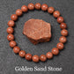Natural Golden Obsidian Stone Beads Bracelet Men Women Golden Light Rainbow Obsidian Raw Stone Round Bead Natural Energy Jewelry