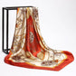90*90cm Women Square Silk Scarf Luxury Brand Large Shawl Neckerchief Print Headband Female Foulard Bandana Wraps Hijab Scarves