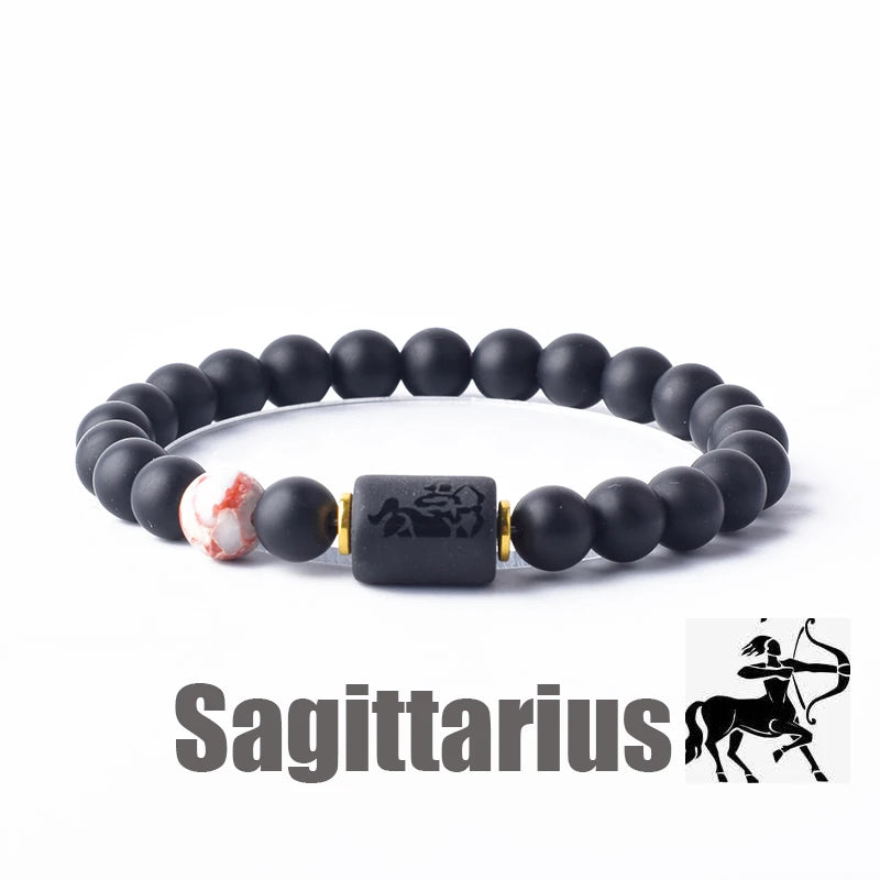 Zodiac Sign Bracelet Homme 12 Constellation Bangles Men Gemini Virgo Leo Libra Bracelet Women Friendship Gift Bracelet on Hand