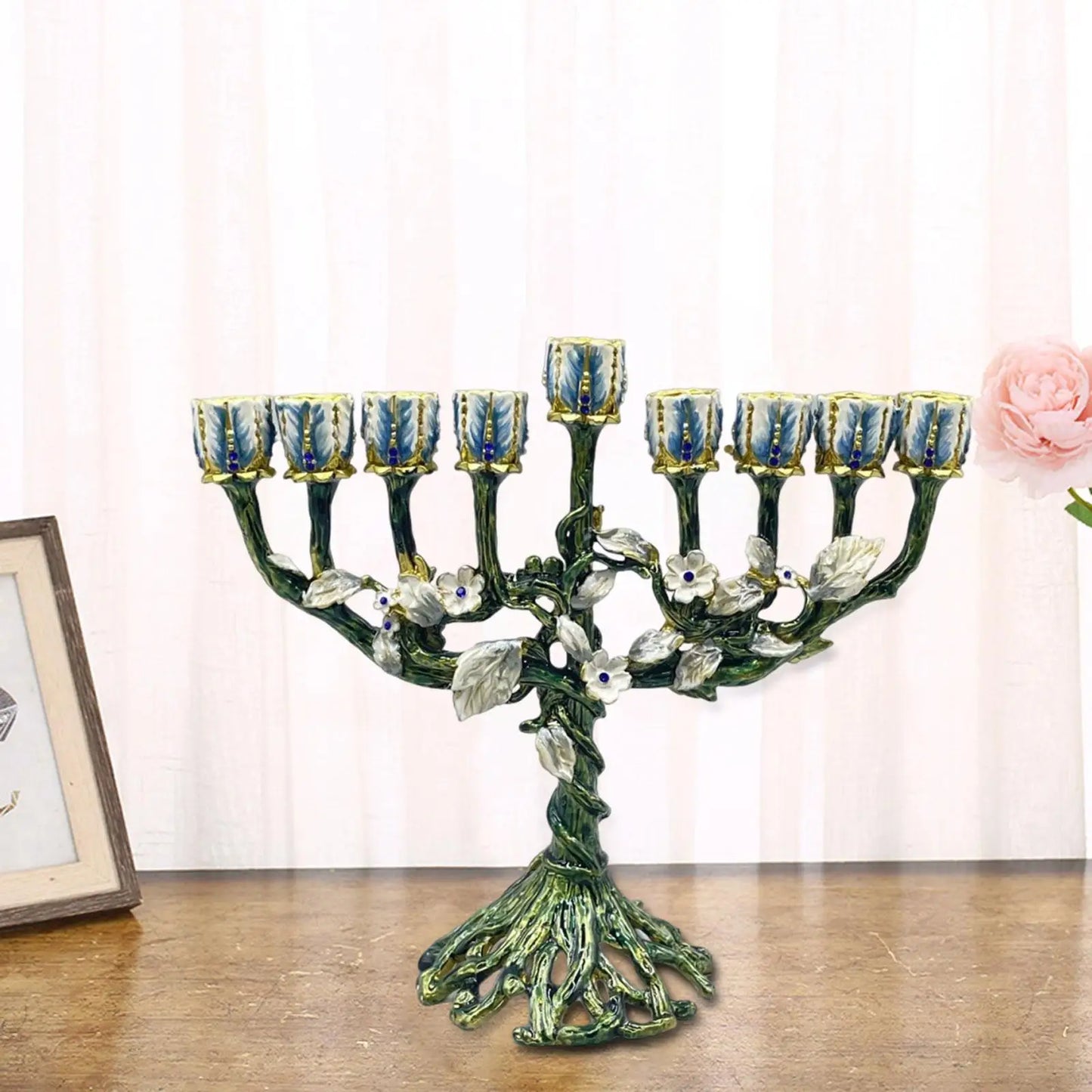 Traditional Menorah Candelabra Candelabrum Hotel Party Hanukkah Candleholder