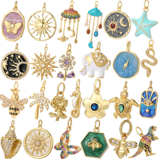 Cute Butterfly Flower Necklace for Women Gold Color Moon Collars Dije Stainless Steel Chain Diy Jewelry High Quality