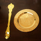 HTISOK Premium Gold-Tone Orthodox Eucharist Set: Communion Disc & Spoon, Engraved Liturgical Vessels for Church Use and Devotion