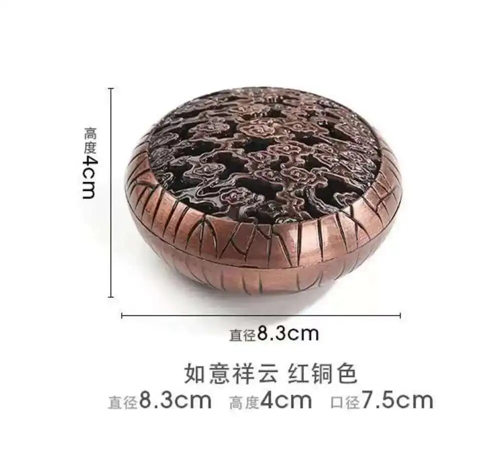 Incense Burner Accessories Copper Metal Lotus Cloud Hollow Out Printing Pressing Equipment Tools Chinese Living Room Incense