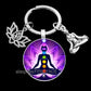 2023 Indian Buddha Meditation 7 Chakra Mandala Key Holder for Keys Psychedelic Yoga Keychain Ornament