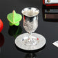 Golden Silver Cup Plated Kiddush Nickel Plated Wine Cup With Saucer Judaica Shabbos Wine Cup Passover For Shabbat Havdalah Gift