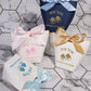 Customizable Hebrew Tefillin Favor Box with Blue Bow, Mazel Tov Gift Box for Jewish Boy Bar Mitzvah Shabbat Celebration