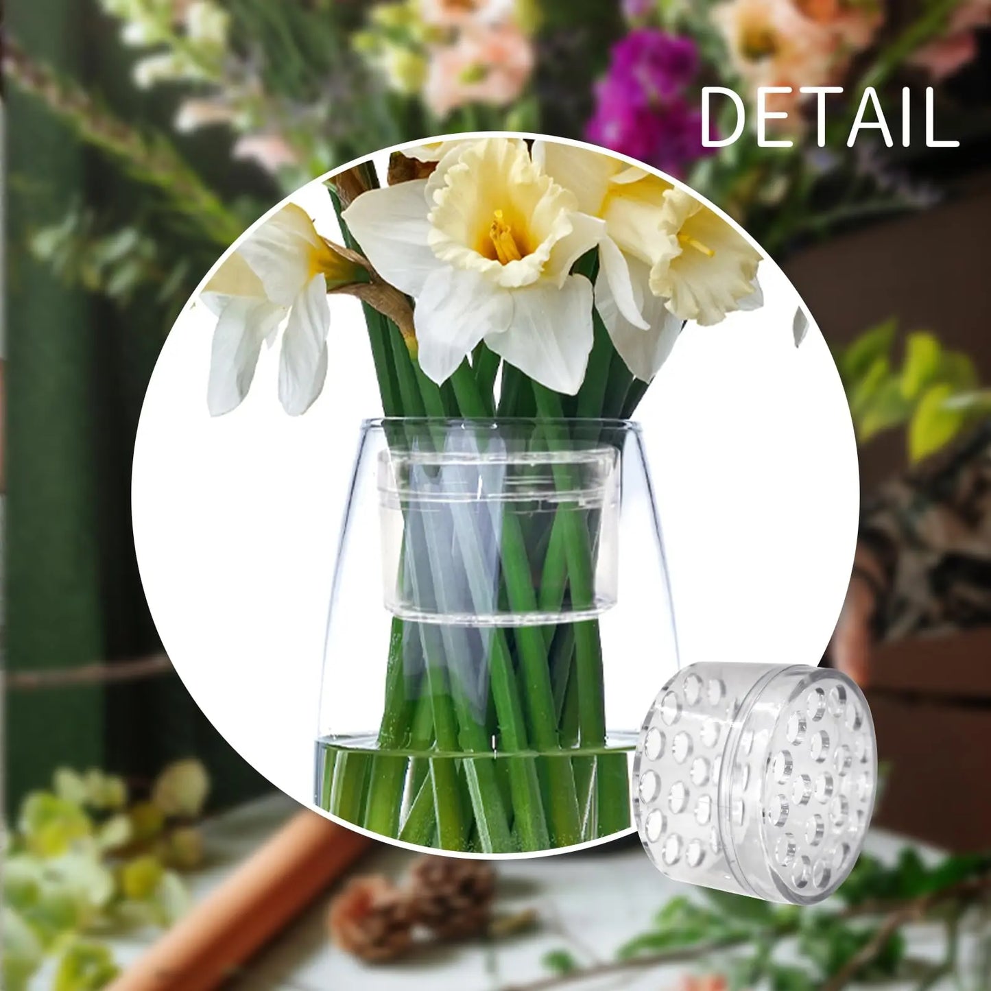 New Spiral Ikebana Stem Holder, Floral Grid for Vase Elegant Centerpiece Design Company Party Flower Arrangement Tool