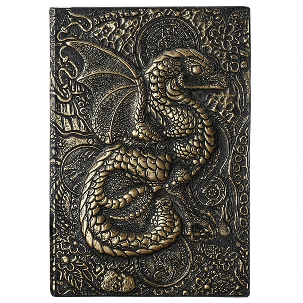 Vintage Dragon Relief Notebook A5/100 Sheets, Suitable For Planning, Scheduling, Journaling, Meeting Notes, Inspiration, Creativ