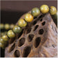 Buddhist 8mm 108 Natural Green Sandalwood Prayer Malas Bracelets Fragrant Wooden Verawood Beads Necklace BRO933