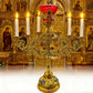 New Gilded candle holders churches religious sacraments Eastern Orthodox Jesus churches ceremonial items Christmas decorations