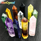Natural Stone and Crystals Point Wand Witchcraft Rose Quartz Amethyst Home Decor Mineral Reiki Healing Stones Crafts Room Decor