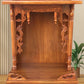 Standing Cabinet with Buddhist Nativity, Solid Wood, God of Wealth