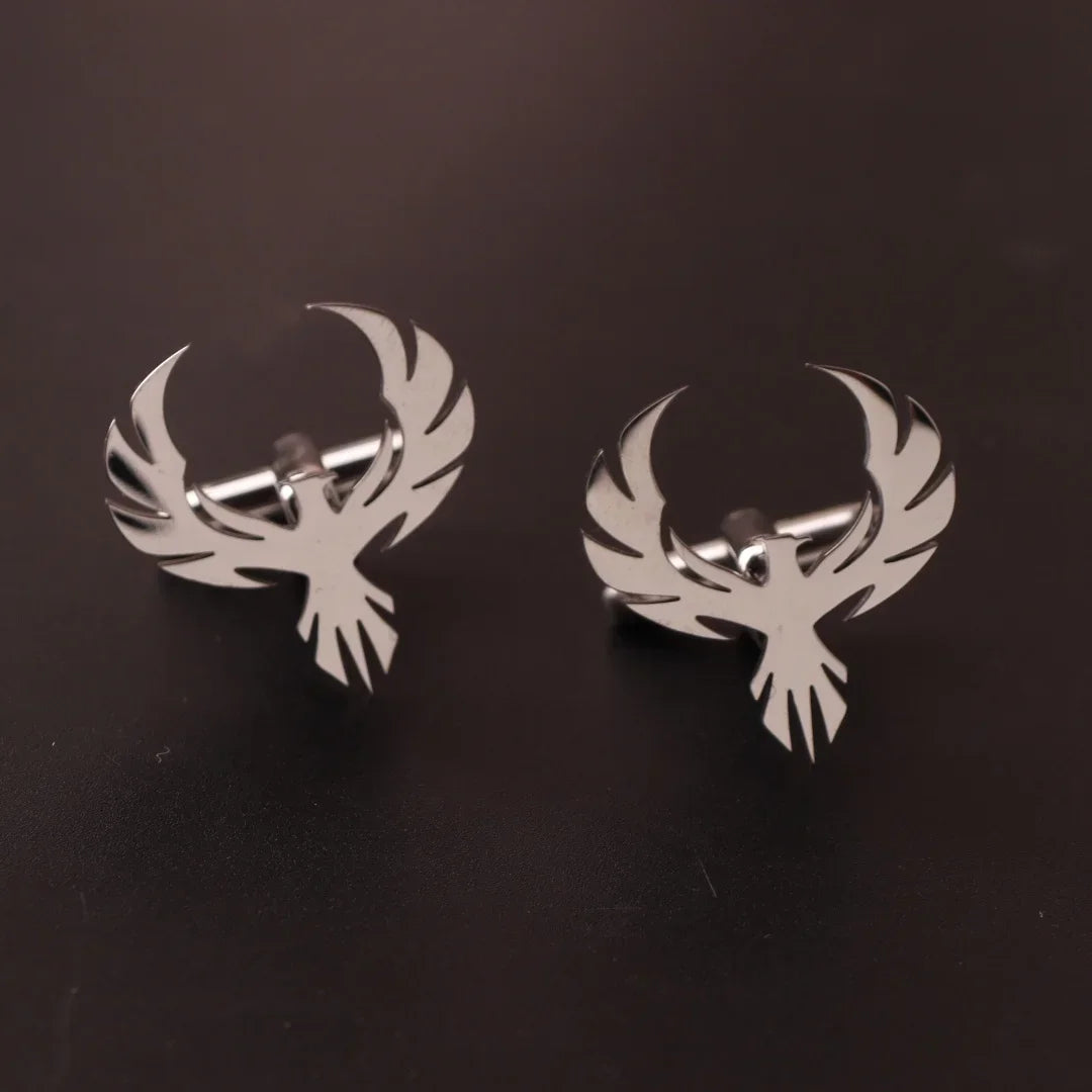 Sikhs Stainless Steel Cross Cufflinks Men's Lion Eagle Shirt Badge Pin Wedding Shirt Cufflinks Symbol