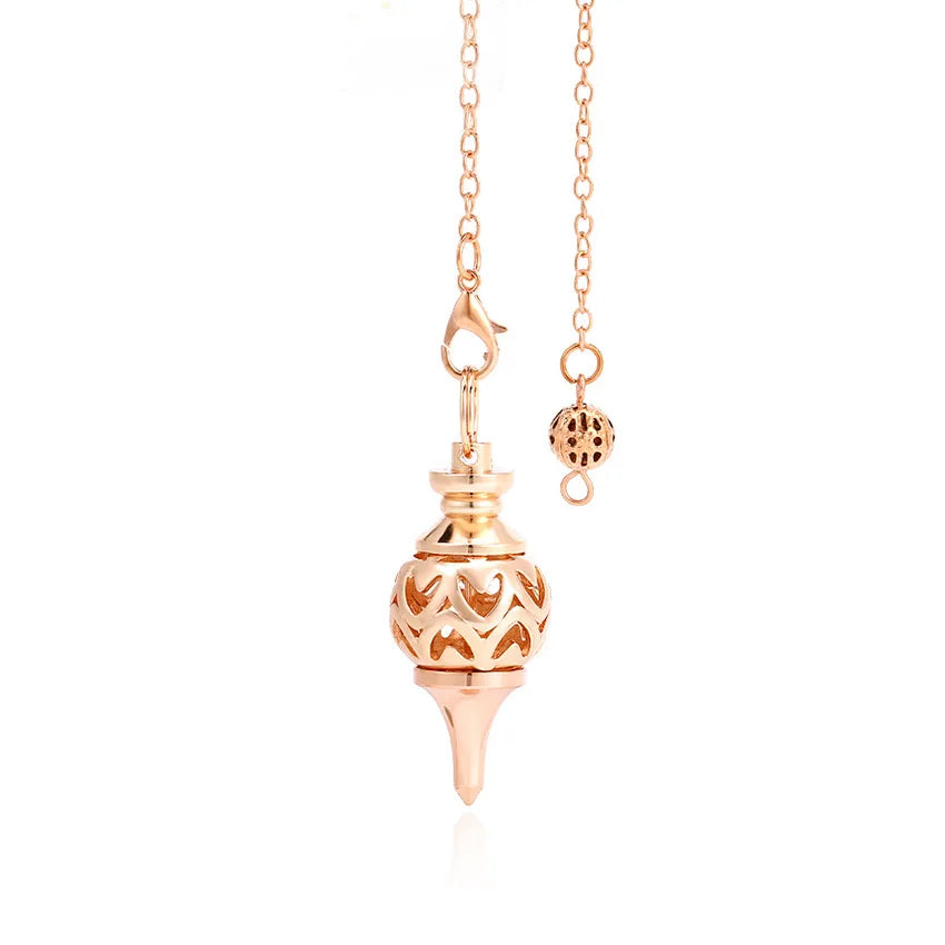 Cone 100% Copper Brass Metal Pendant Pendulum for Divination Dowsing Reiki Healing Egyptian Isis Pendulos Professional  A001