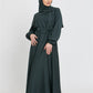 Hot Selle Simple Style Moroccan Dresses Kaftan Turkey Solid Color Gulf Abayas Islamic Women Long Dress Muslim Saudi Robe Ramadan