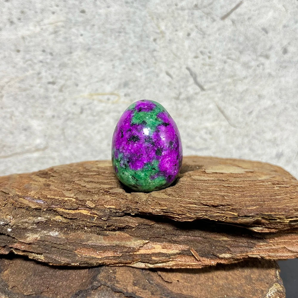 EG1-7 Mini Natural Stone Egg, Small Polished Egg Shaped Stone for Meditation Stress Relief Fidget Palm Desk Decor Gift