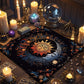 Floral And Sun Tarot Card Tablecloth Altar Cloth Flower Life Spread Tarot Reading Cloth Spiritual Oracle Card Pad