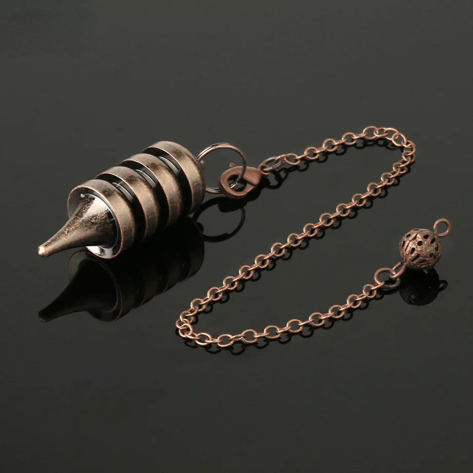 Copper Metal Pendulum for Dowsing Divination Energy Work Meditation Scrying Witchcraft Pendulums Tool Spiritual Pendulos X092
