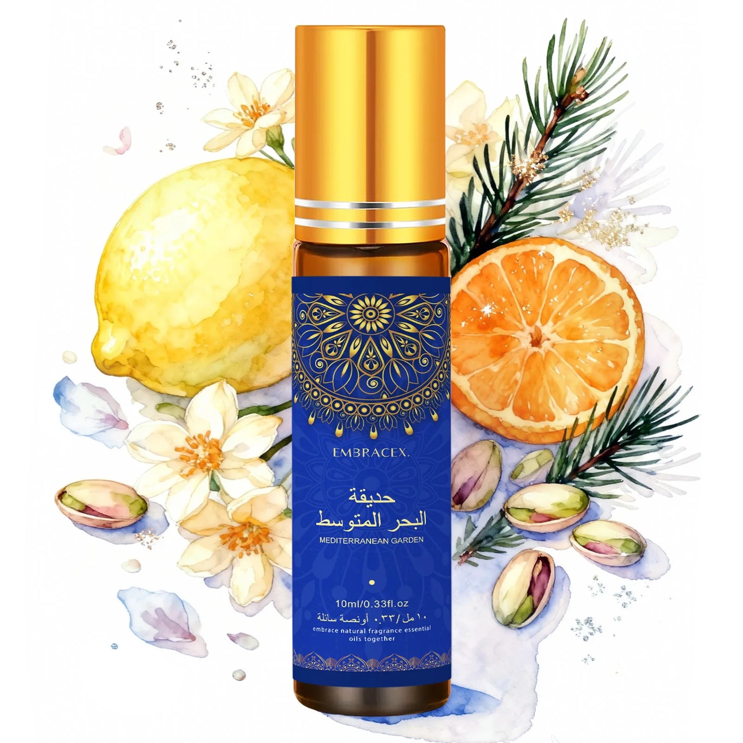 6 type 10ml Roller Essential Oils Eid al-Fitr Gift Perfume Oil Skincare Face Oil Bodycare Humidifier Six Long Lasting Scents