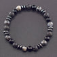 Classic Black Natural Labradorite Volcanic Stone Beads Bracelet Women Men Spiritual Protection and Energetic Banlance Jewelry