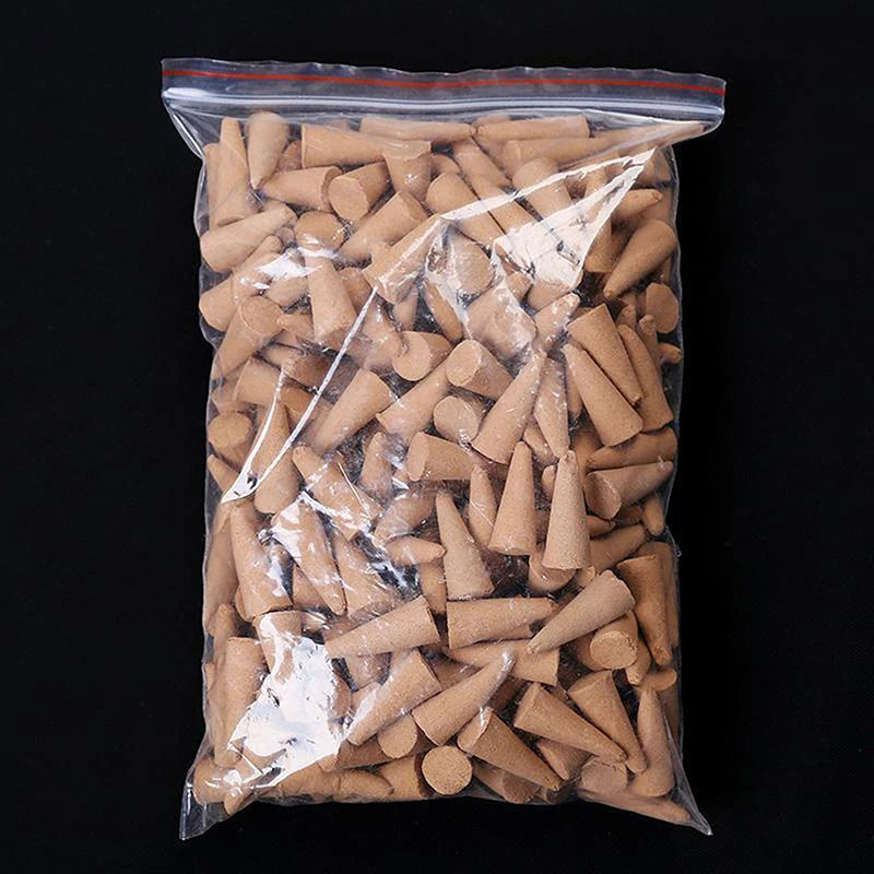 60PCS Bulk Incenses Aromatherapy Natural Small Incense Cones Fragrant Sandalwood Jasmine Lavender Tower Spices Cones