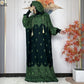 2025 Women Long Sleeves Dress Cotton Ramadan Abaya with Two Hats Muslim Women's Kaftan Dress Dubai Turkey Islam Prayer Clothing