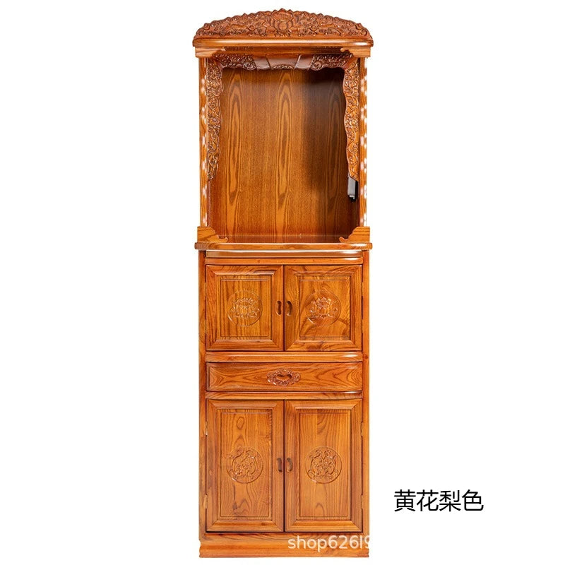 HT Fanti Chinese Style Buddha Shrine Cabinet Home Altar Offering Table Fairy Altar Incense Table God House Cabinet Buddha Altar