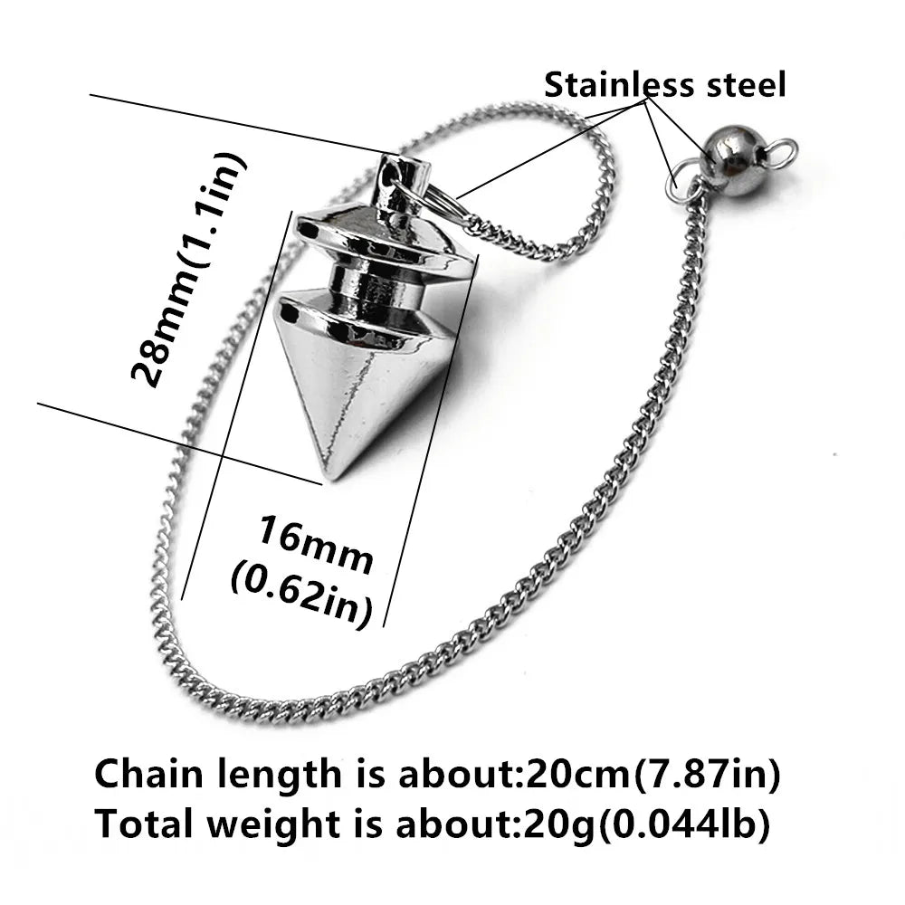 Pendulum - Brass Metal Dowsing & Divination Tool for Reiki Chakra & Metaphysical Spirituality Yoga Balancing Pendant