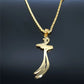 Imam Ali Arabic Sword Stainless Steel Necklaces for Men Gold Color Zulfiqar Necklace Jewelry collares largos N2657S01