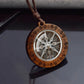 Sri Yantra Mandala Glass Necklace Wood Pendant Buddhist Sacred Geometry Jewelry Spiritual Yoga Gift