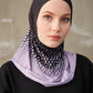 Sporty Inner Women's Hijabs Muslim Breathable Islamic Instant Turban For Ladies Geometric Printing Pattern Head Wrap Headband