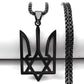 Ukraine National Emblem Pendant Necklace for Women Men Stainless Steel Jewish Star of David Hexagram Ukrainian Jewlery 3211NS02