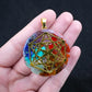 35mm Hexagon Shape 7 Chakra Orgonite Energy Pendant Healing Energy Crystal Beads for Yoga Meditation Spiritual Amulet Orgonite